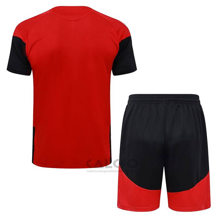 Tuta da Track Germania Manica Corta 2025-2026 Rosso - Pantaloncini